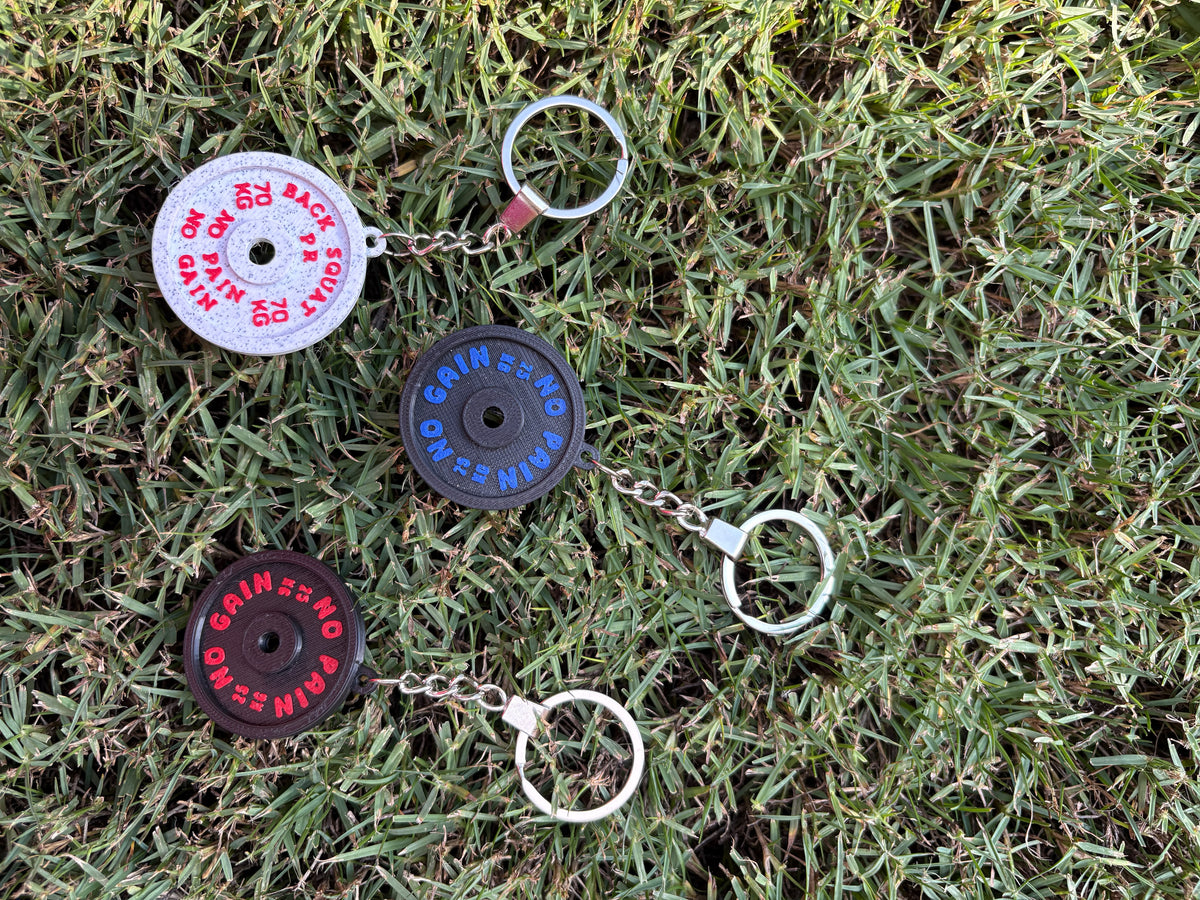 The PR Plate — Personalized Weight Plate Keychain