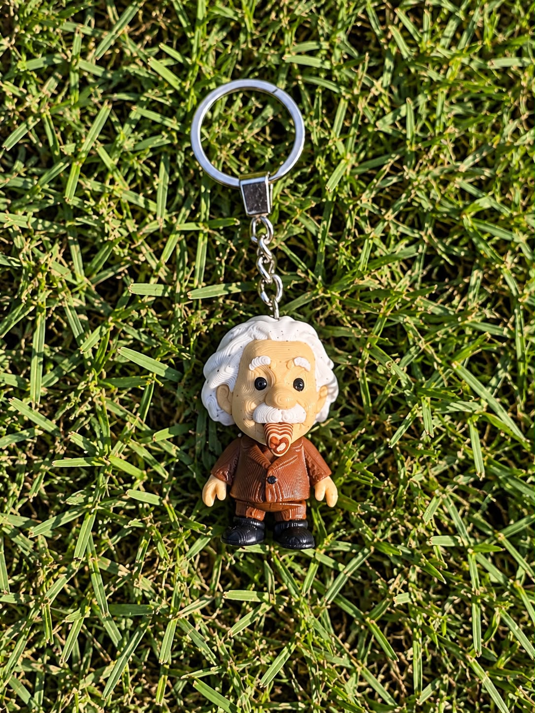 Little Einstein Keychain, Mad Genius Keychain, E=mc² Keychain